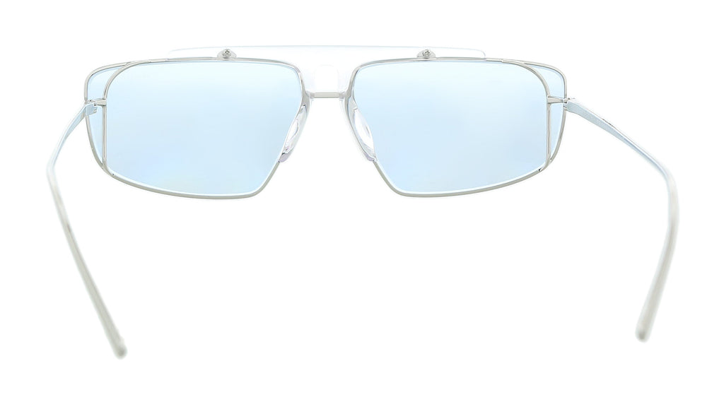 Prada 0PR 50VS 3014Q2 Silver Clear Rectangle Sunglasses