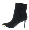Versace Jeans Couture Black Signature Print Cap Toe High Heel Boots-