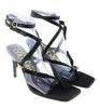 Versace Jeans Couture Black Bow Fashion Strappy High Heel Sandals-11