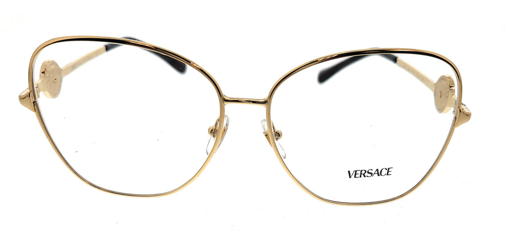 Versace 0VE1289 1002 Full Rim Gold Square Eyeglasses
