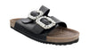 Ventutto Black Crystal Embellished Comfort Sandals-