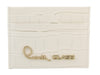 Roberto Cavalli Class White Embossed Dolly Credit Card Holder