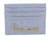 Roberto Cavalli Class Light Blue Embossed Dolly Credit Card Holder