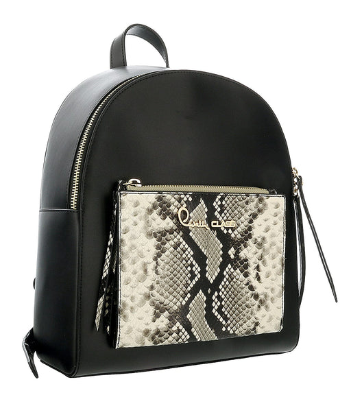 Roberto Cavalli Class Black Medium Structured Susan Backpack