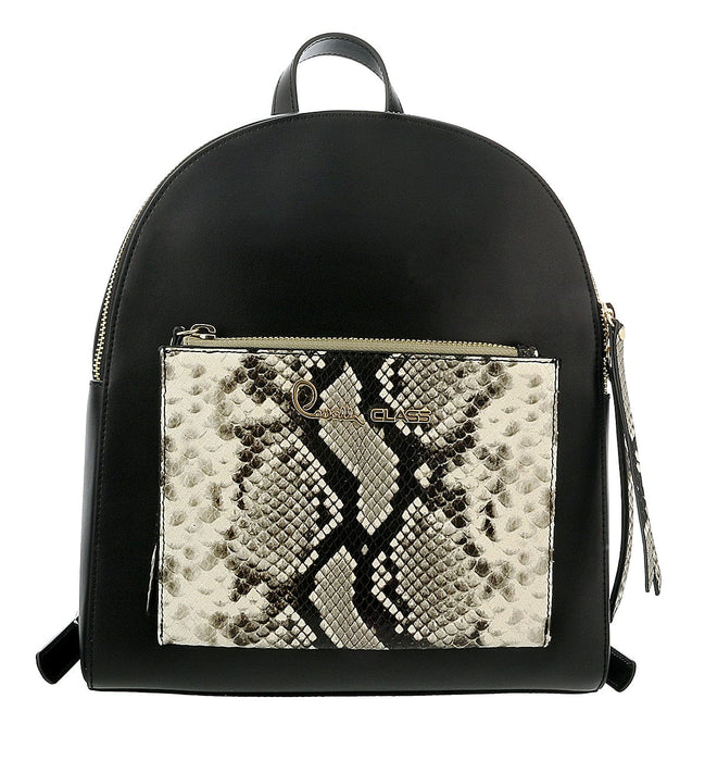 Roberto Cavalli Class Black Medium Structured Susan Backpack