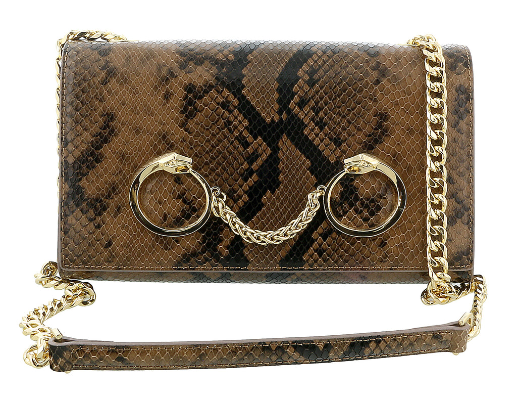 Roberto Cavalli Class Brown  Millie Deluxe Clutch / Shoulder Bag