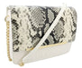 Roberto Cavalli Class White Large Milano Shoulder Bag