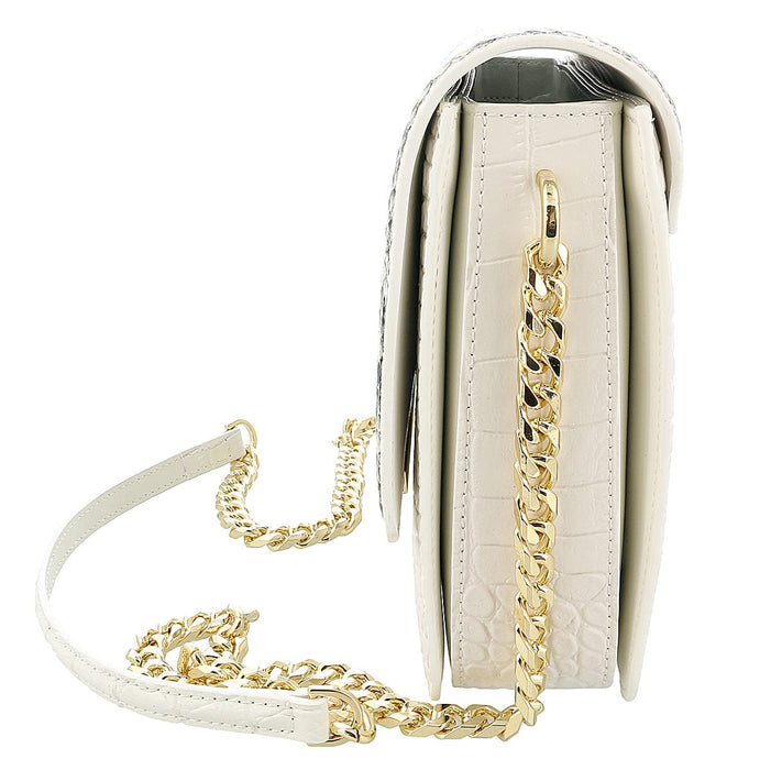 Roberto Cavalli Class White Large Milano Shoulder Bag