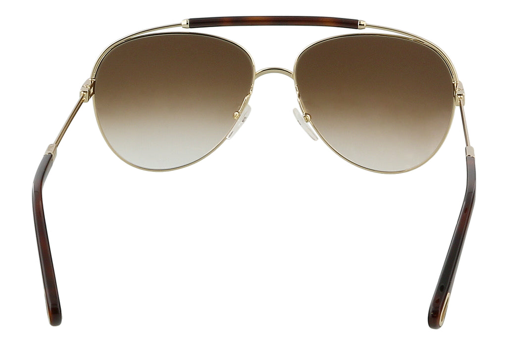 Chloe  CE141S 757 Reece Gold/Havana  Aviator Sunglasses