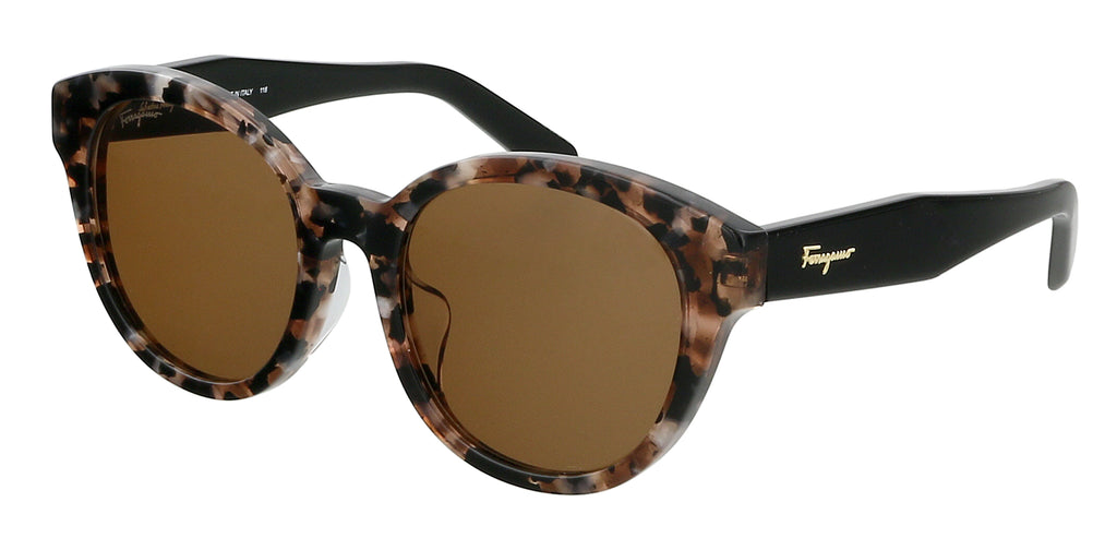 Salvatore Ferragamo  Brown Plum Square Sunglasses