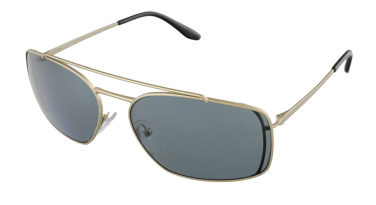 Prada PR 64VS  1BK5Z1 Silver Rectangular Sunglasses