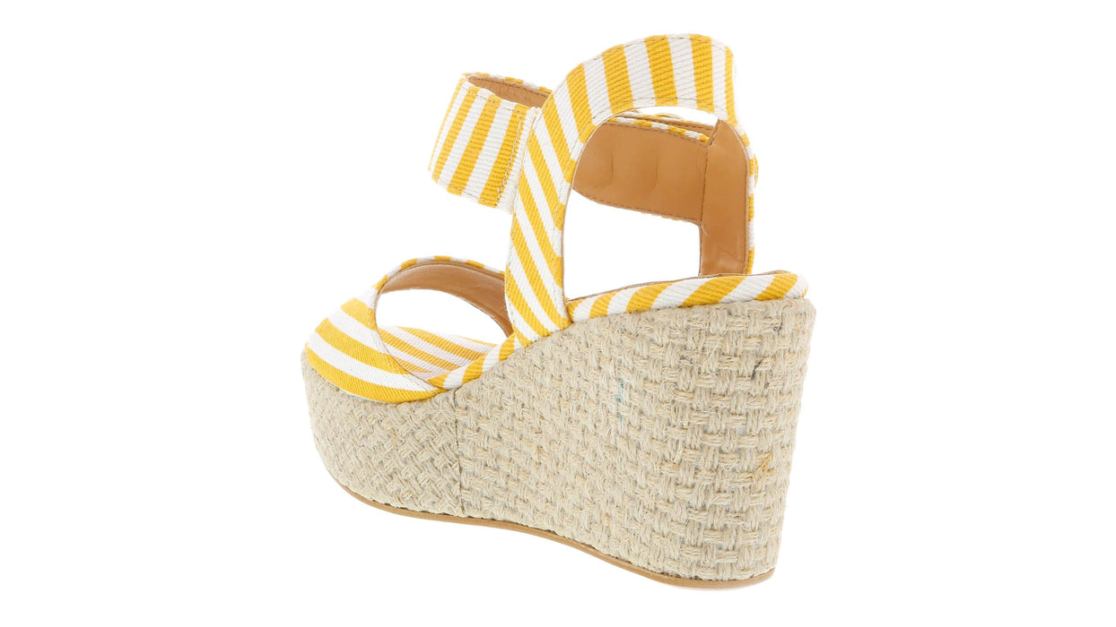 Love Moschino  Striped Wedge Heel Sandal-