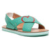 Love Moschino Turquoise Cris Cross Heart Flat Sandal
