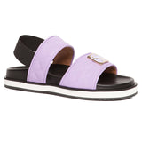 Love Moschino Lilac Quilted Strap Flat Sandal-5