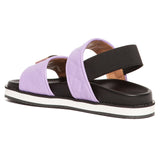 Love Moschino Lilac Quilted Strap Flat Sandal