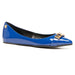 Love Moschino Blue Pointed Toe Patent Flats
