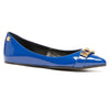 Love Moschino Blue Pointed Toe Patent Flats-9