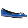 Love Moschino Blue Pointed Toe Patent Flats-9