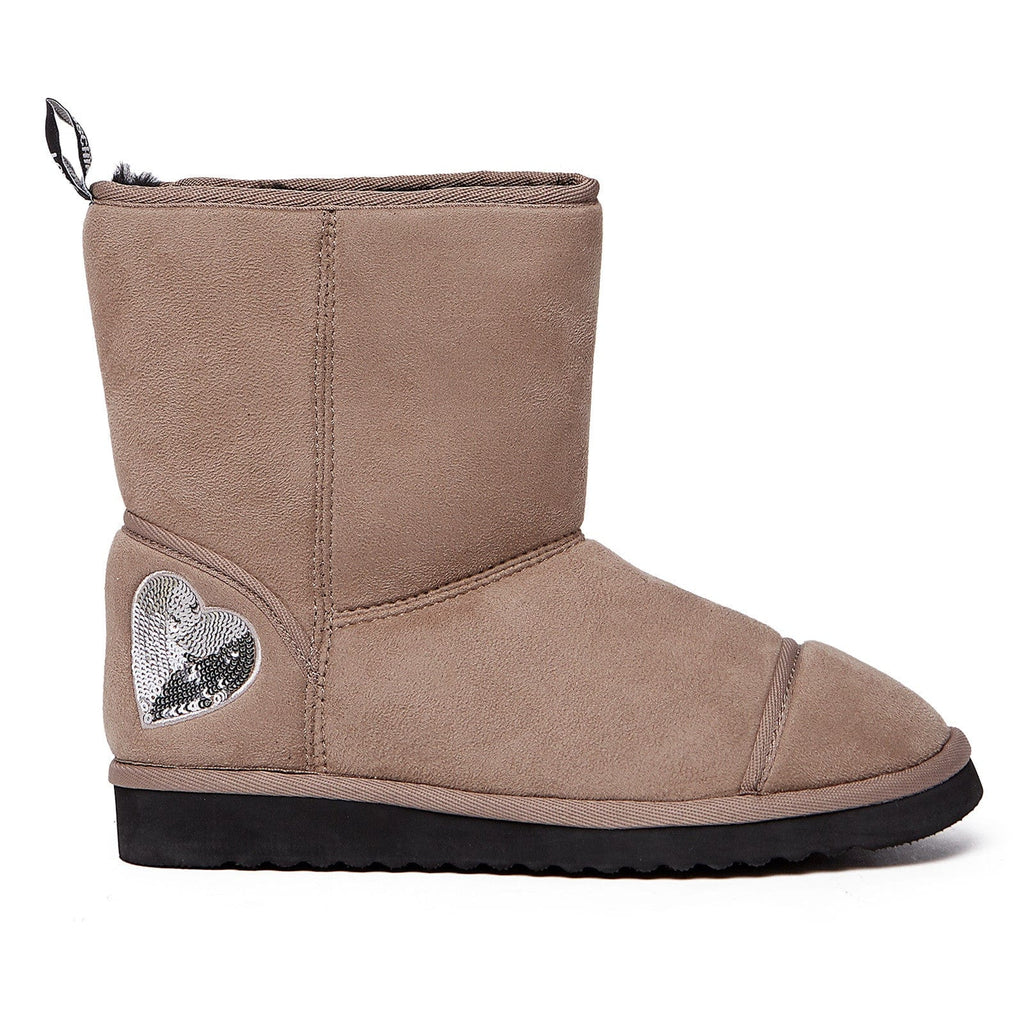 Love Moschino Grey Ankle Snow Boots