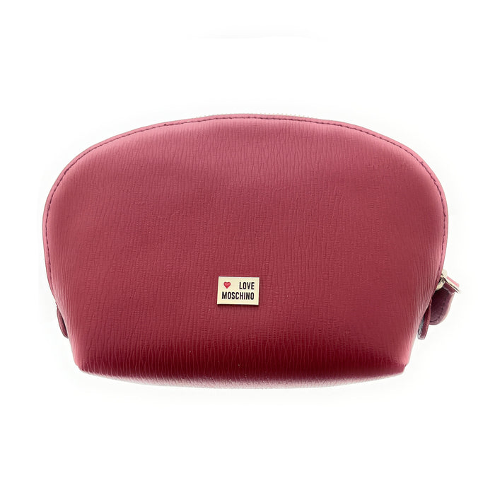Love Moschino Red Black Love Embossed Pouch