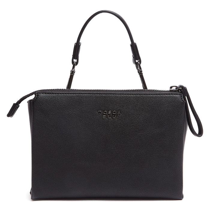 Tosca Blu Black Small Butterfly Applique Flap Shoulder Bag