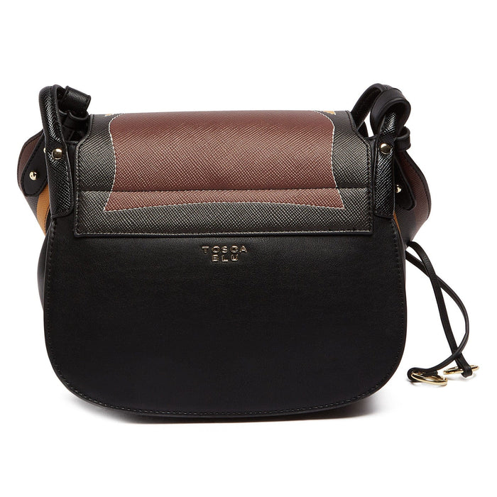 Tosca Blu Tan/Black Medium Western Applique Shoulder Bag