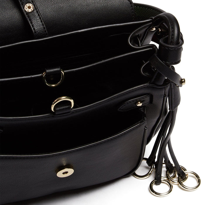 Tosca Blu Black/Red  Medium Western Applique Shoulder Bag