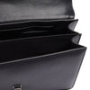 Tosca Blu Black Medium Faux Shearling Flap Top Handle Bag