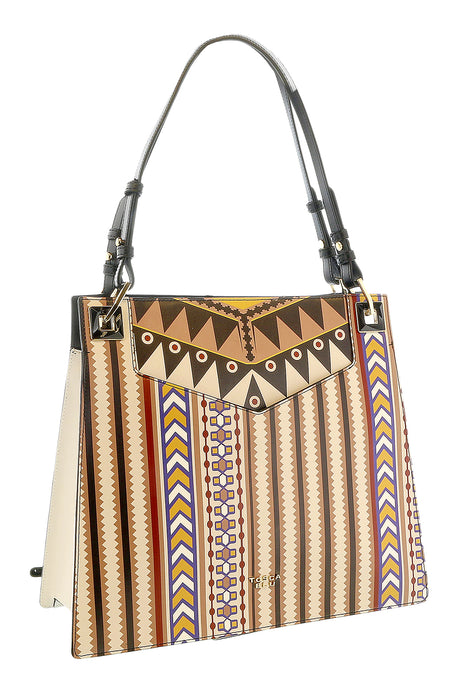 Tosca Blu Multicolor Large Printed Shopper Tote