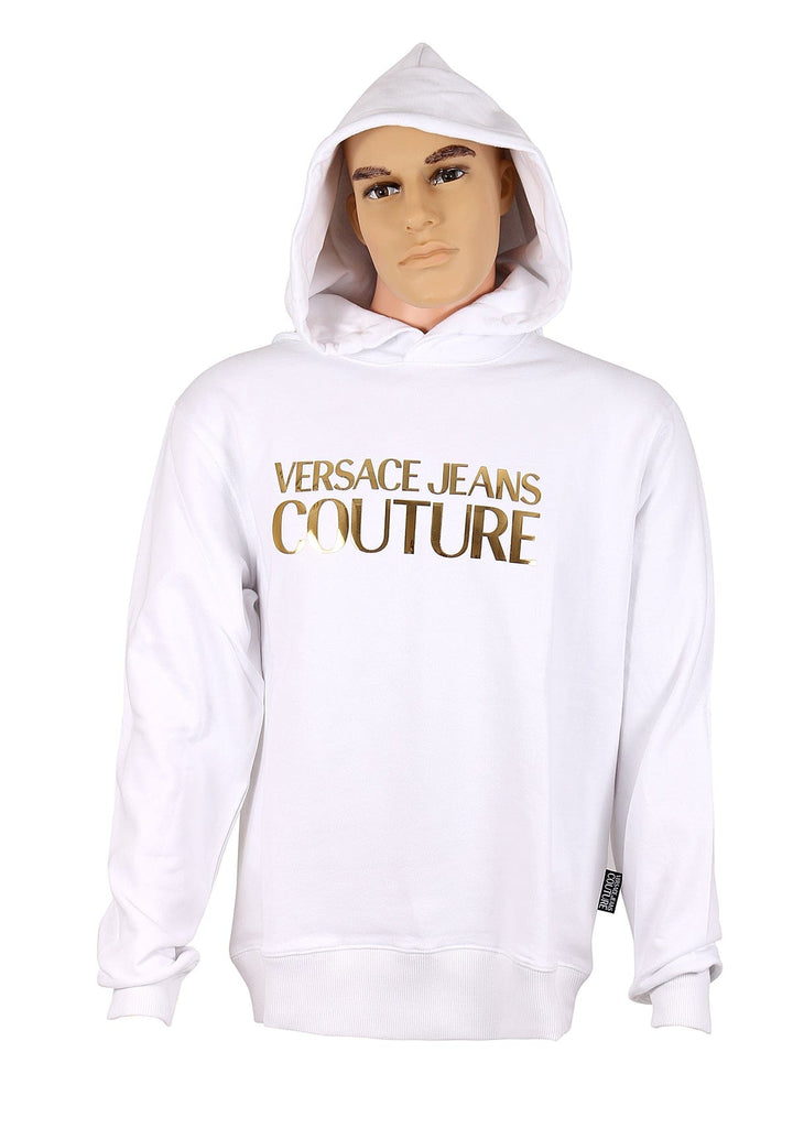 Versace Jeans Couture  100% Cotton Gold Foil Logo Long Sleeve  Hoodie Sweatshirt-