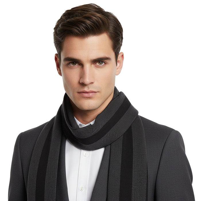 Roberto Cavalli black Wool Scarf