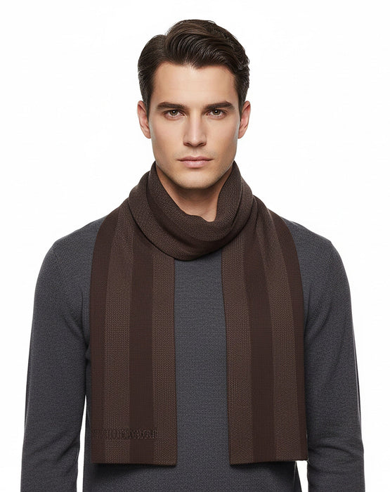 Roberto Cavalli brown Wool Scarf
