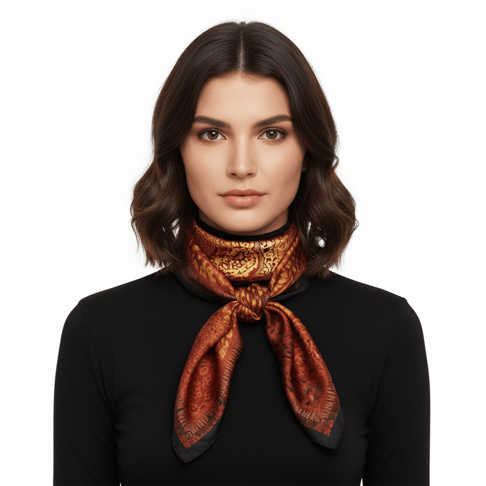 Roberto Cavalli red/yellow Silk Womens Scarf