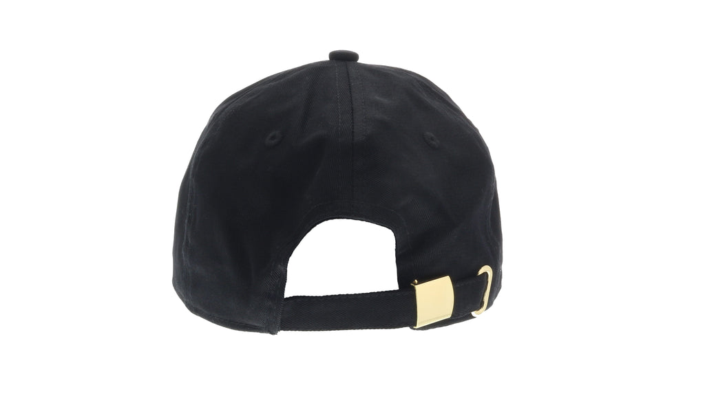 Versace Jeans Couture Black/Gold Label Patch Logo Cap-One Size
