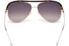 Tom Ford FT0606 28G Sabine Black Shiny Rhodium Aviator Sunglasses