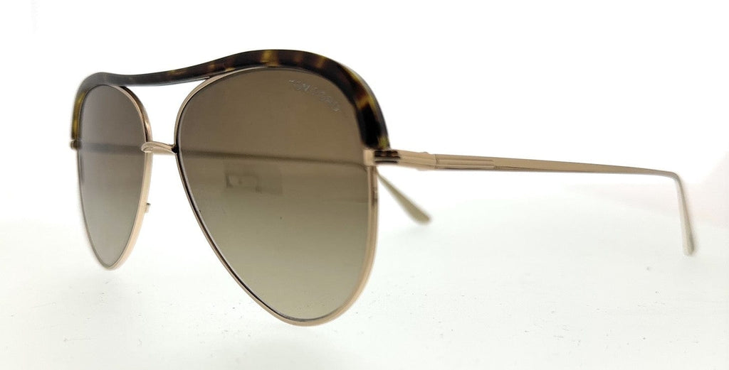 Defective Tom Ford  Black Shiny Rhodium Aviator Sunglasses