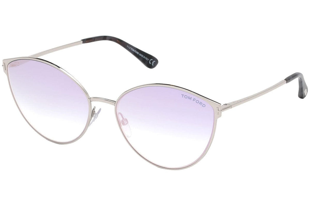 Tom Ford FT0654 16Z Silver Cat Eye Zeila Sunglasses