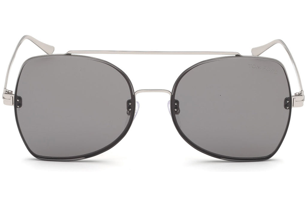 Tom Ford FT0656 16A Silver Rectangle Scout Sunglasses