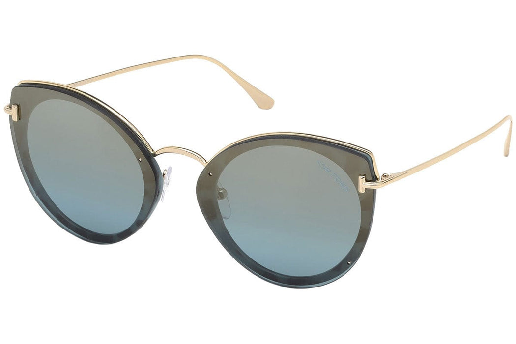 Tom Ford FT0683 55X Black/Gold Cat Eye Jess Sunglasses