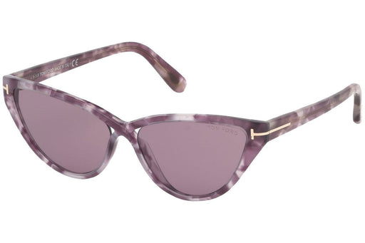 Tom Ford FT0740 55Y Purple Cateye Sunglasses