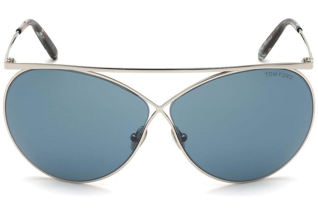 Tom Ford FT0761 16V Silver Round Stevie Sunglasses