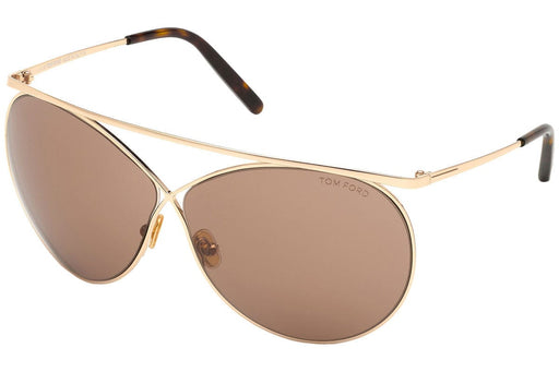 Tom Ford FT0761 28Y Gold Round Stevie Sunglasses