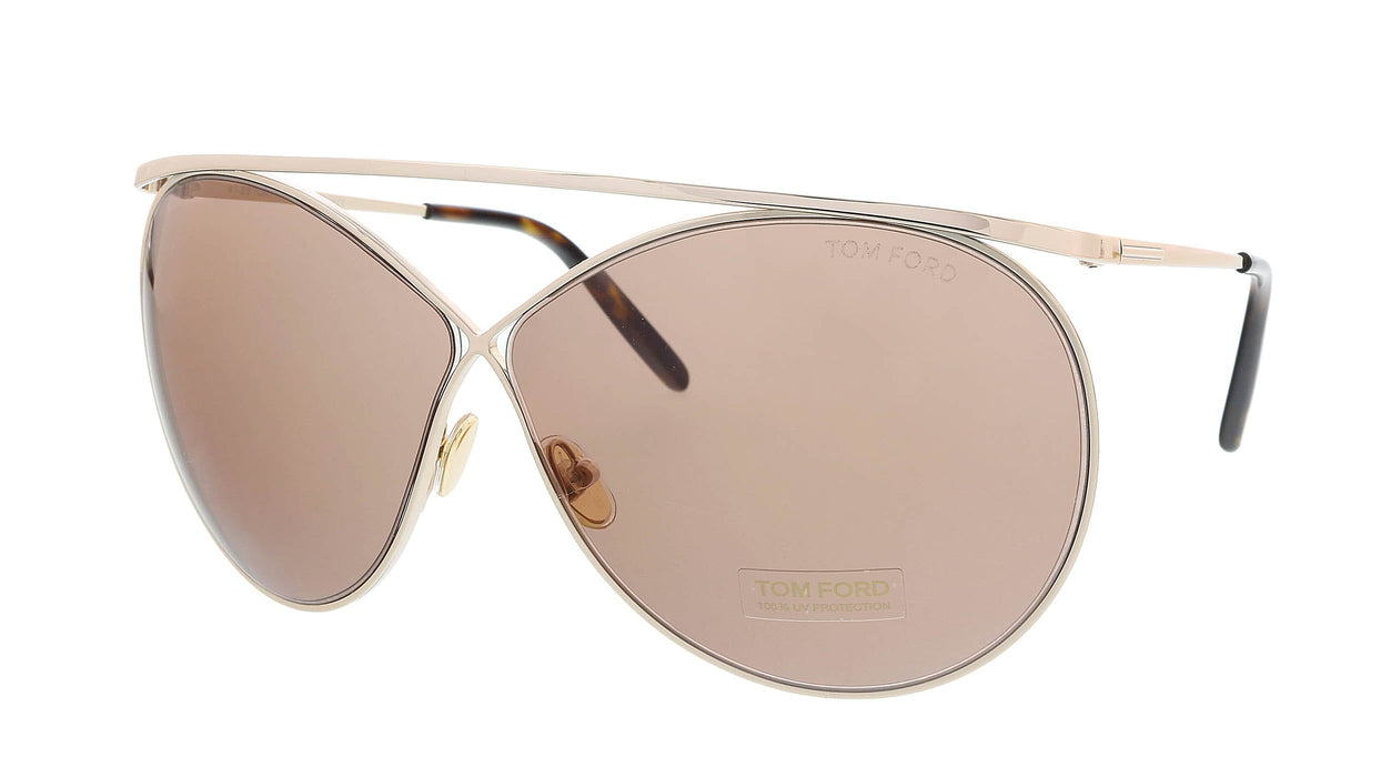 Tom Ford FT0761 28Y Gold Round Stevie Sunglasses