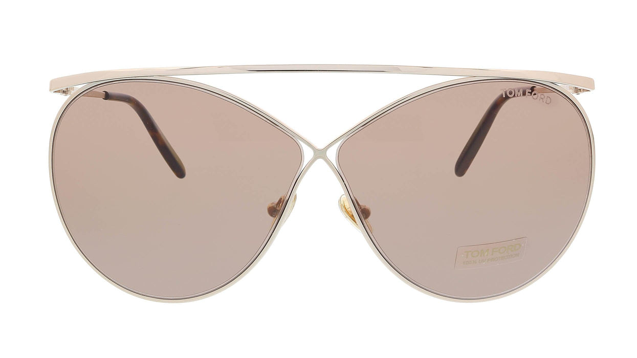 Tom Ford FT0761 28Y Gold Round Stevie Sunglasses