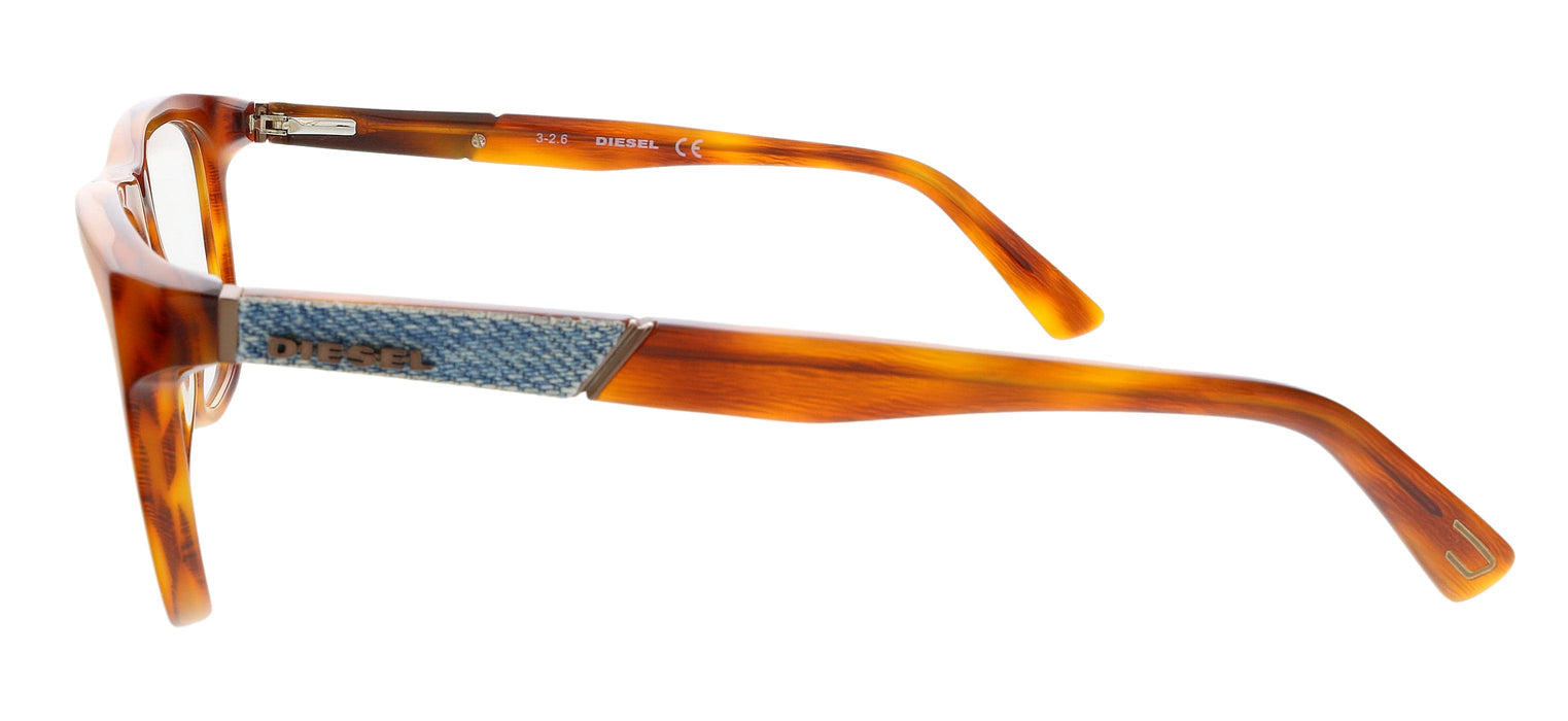 Diesel DL5249 Red Havana Square Eyeglasses