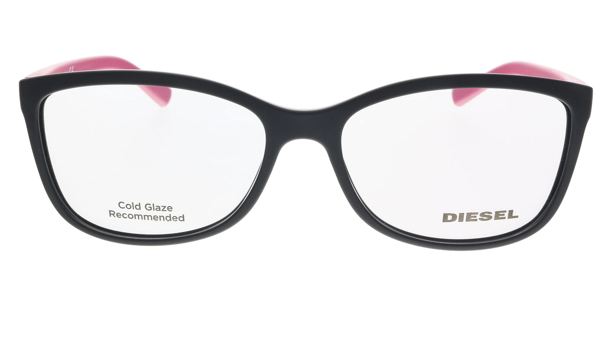 Diesel  Black Pink Modified Rectangle Optical Frames