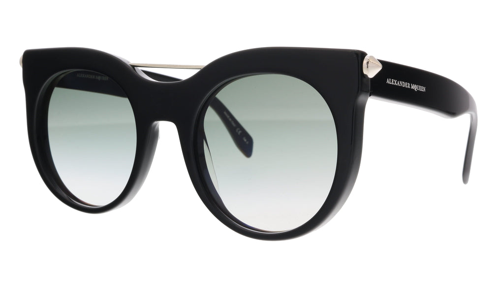 Alexander McQueen   Black  Round Sunglasses