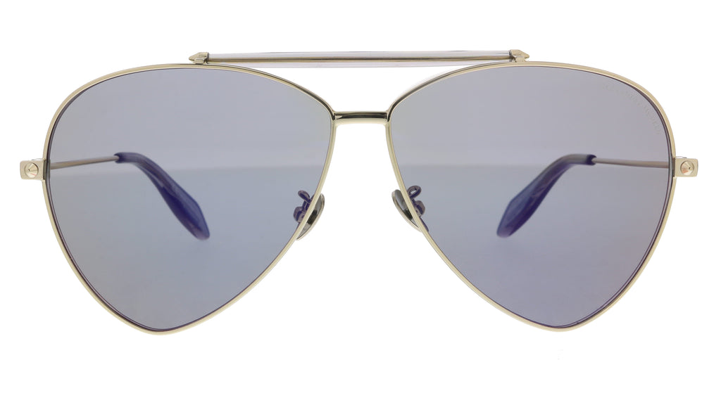 Alexander McQueen AM0058S 004  Gold  Aviator Sunglasses