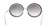 Alexander McQueen AM0150S 002  Silver  Round Sunglasses