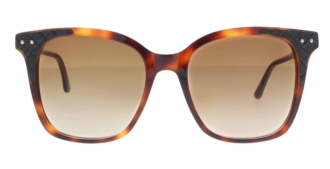 Bottega Veneta BV0118S-002  Brown  Rectangle Sunglasses